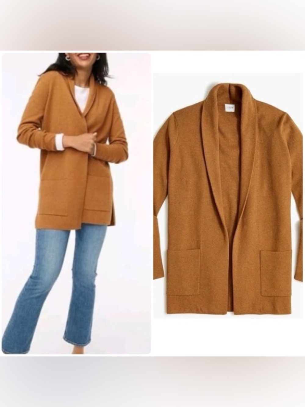 J Crew carmel Chelsea sweater blazer